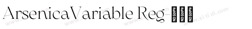 ArsenicaVariable Reg字体转换